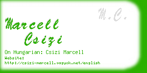 marcell csizi business card